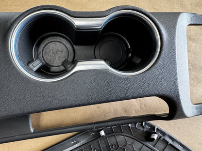 2018-2023 Mustang GT Center Console Top Interior Trim Pieces Leather Grey Stitch