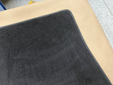 2015-2023 Mustang Bullitt Black Front Floor Mats Carpet "Green Stitch"