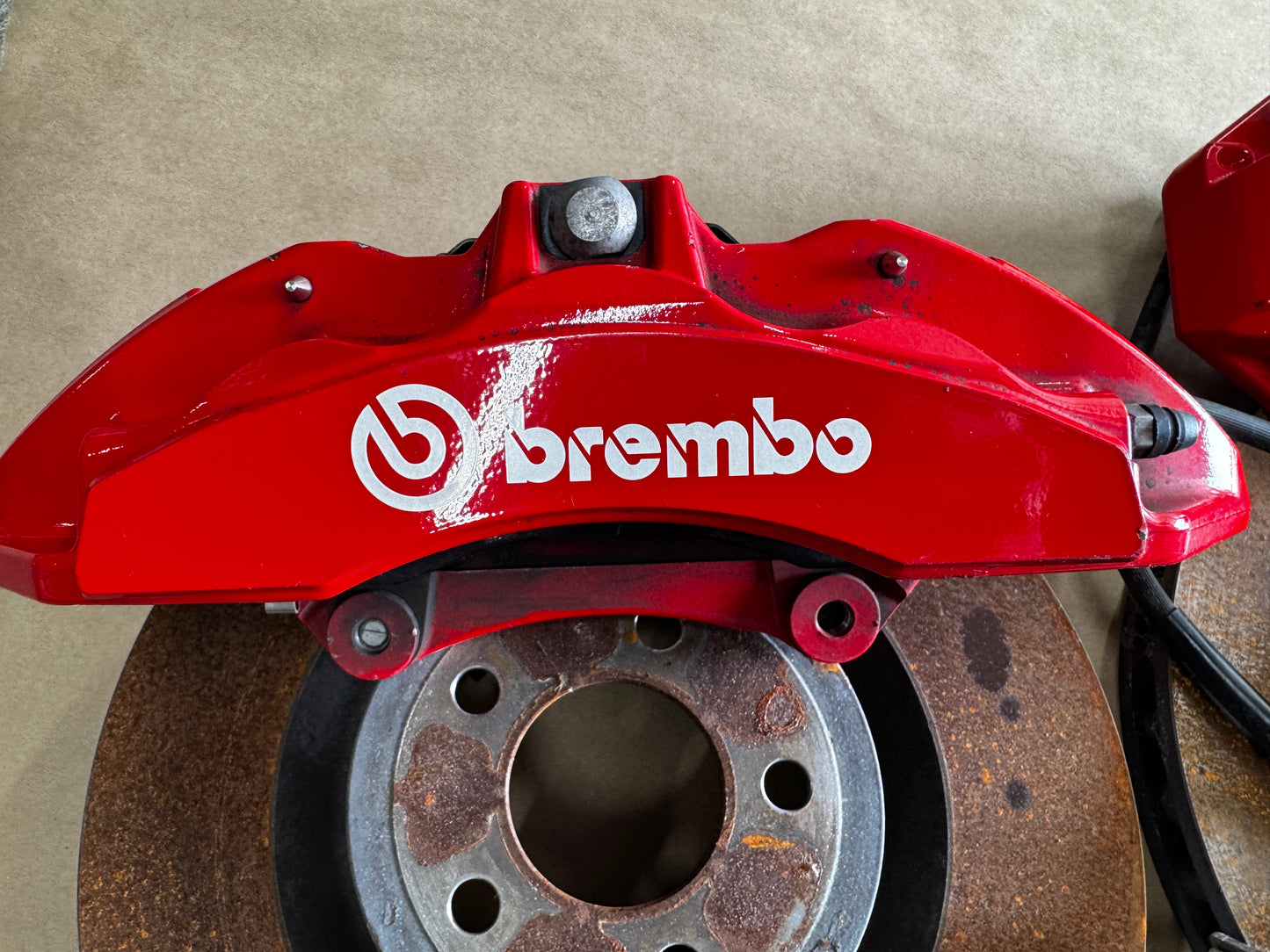 2015-2023 Mustang GT Mach 1 Front 6 Piston BREMBO Brake Calipers Rotors 8k mi