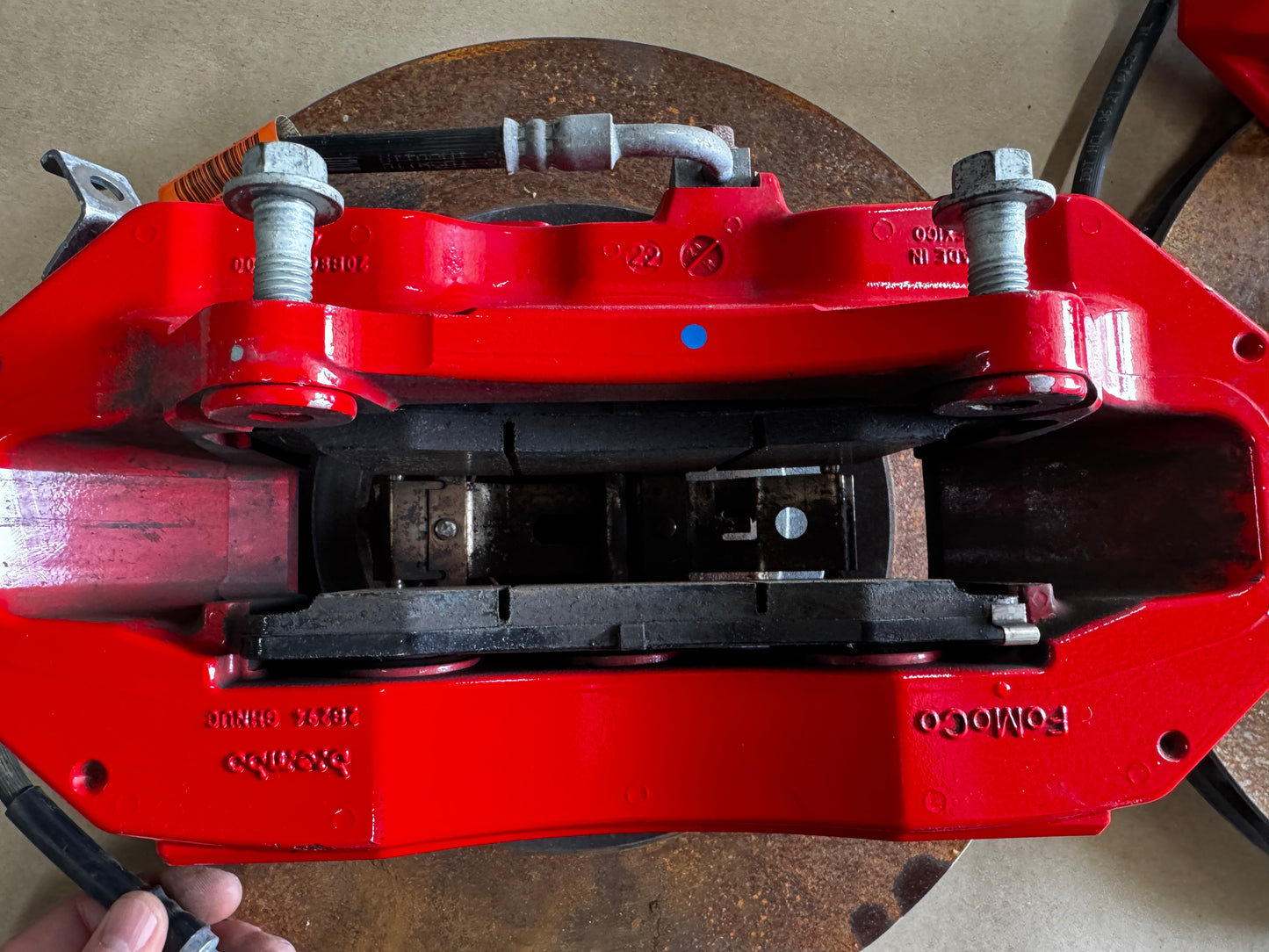2015-2023 Mustang GT Mach 1 Front 6 Piston BREMBO Brake Calipers Rotors 8k mi