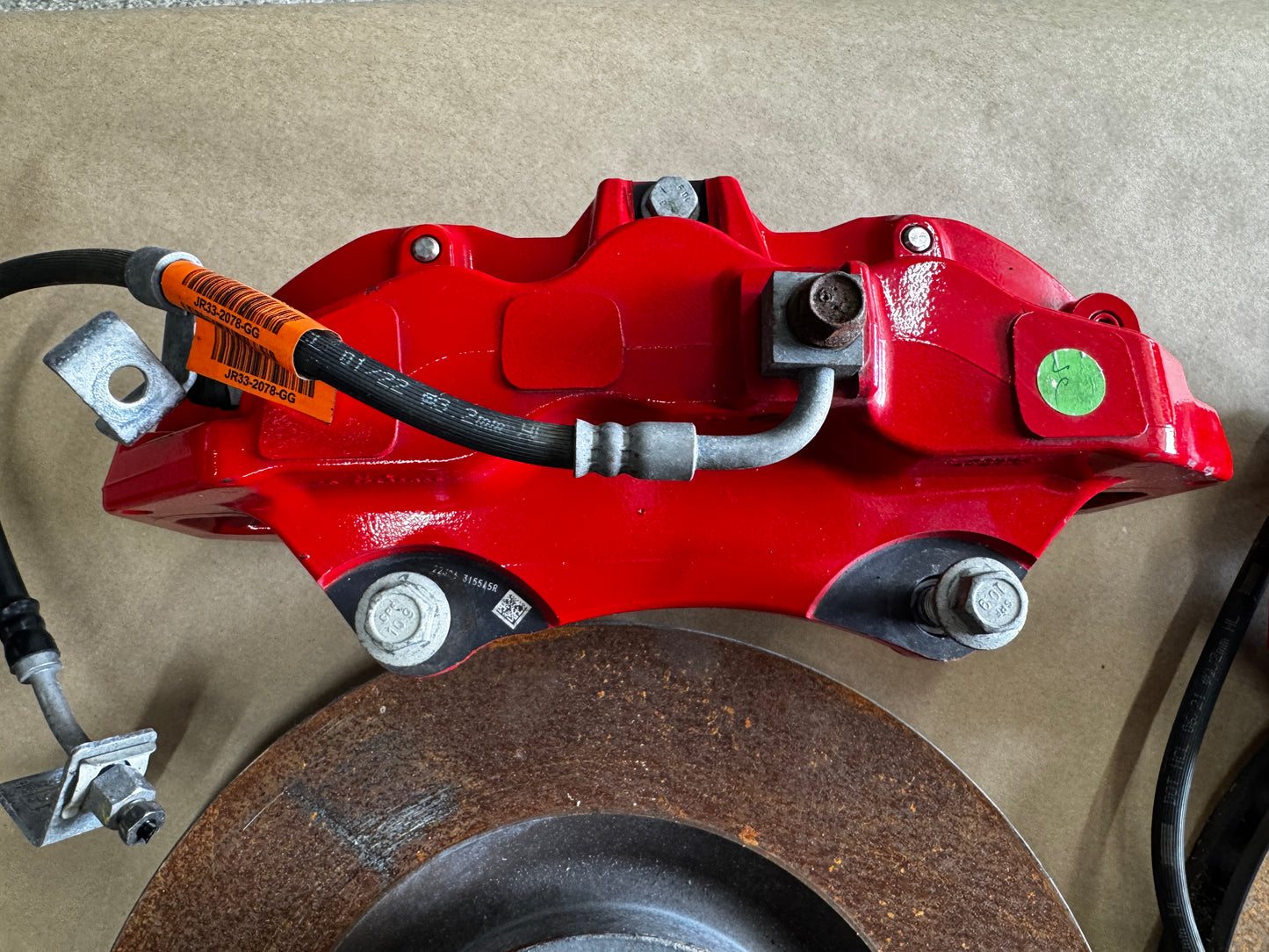 2015-2023 Mustang GT Mach 1 Front 6 Piston BREMBO Brake Calipers Rotors 8k mi
