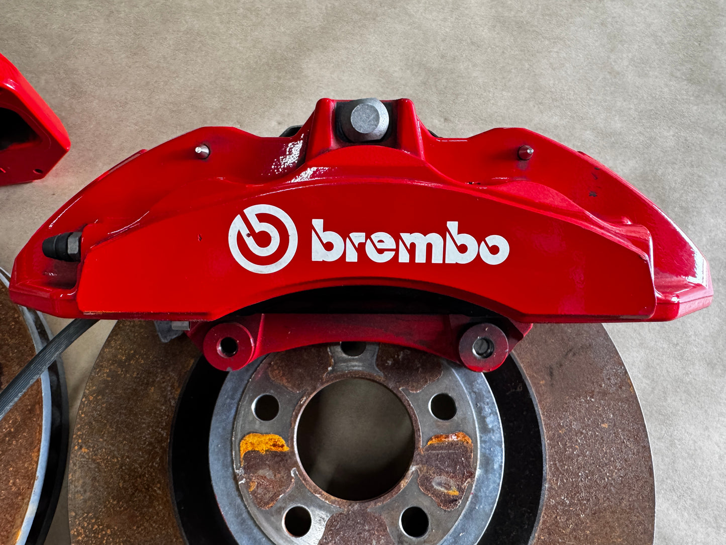 2015-2023 Mustang GT Mach 1 Front 6 Piston BREMBO Brake Calipers Rotors 8k mi