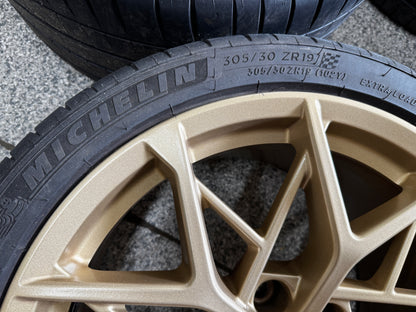 2021-2023 Mustang Mach One Wheels Bronze 19x10.5 19x11 Michelin Pilot Sports 4S