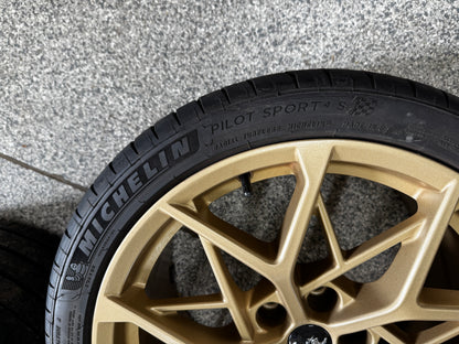 2021-2023 Mustang Mach One Wheels Bronze 19x10.5 19x11 Michelin Pilot Sports 4S