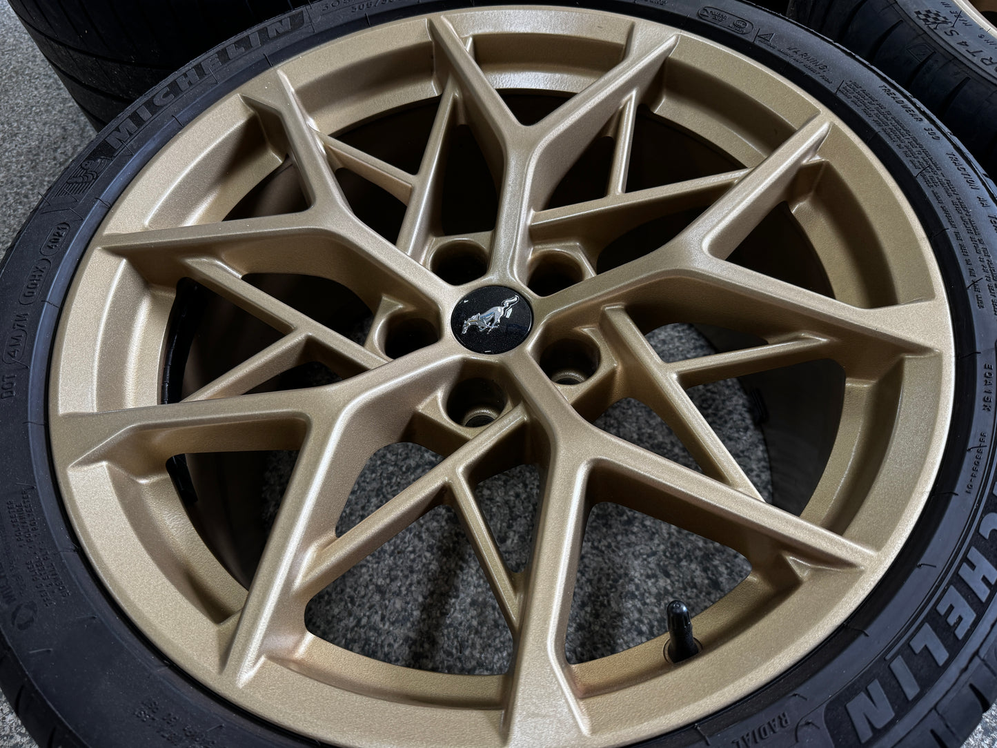 2021-2023 Mustang Mach One Wheels Bronze 19x10.5 19x11 Michelin Pilot Sports 4S