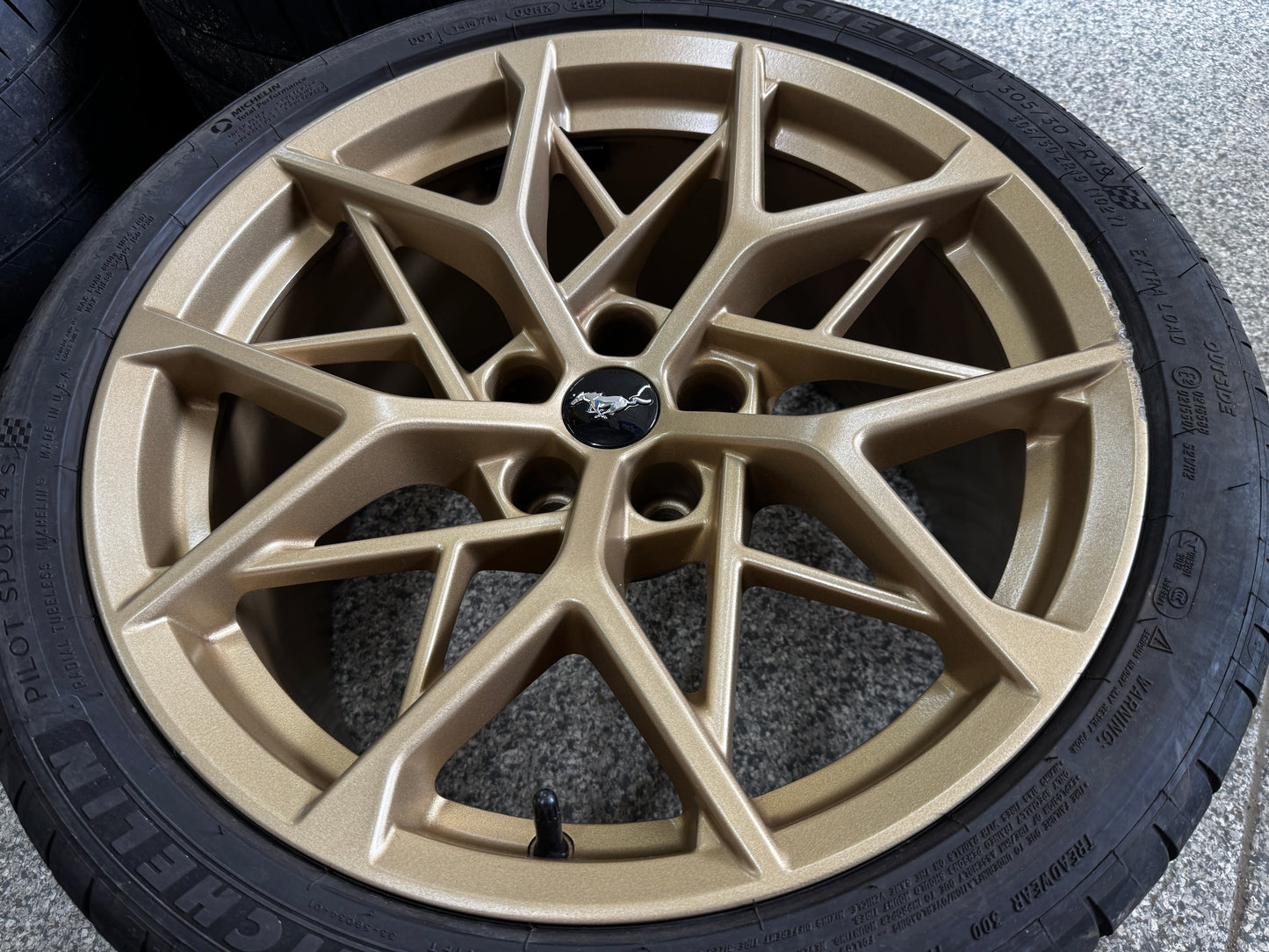 2021-2023 Mustang Mach One Wheels Bronze 19x10.5 19x11 Michelin Pilot Sports 4S