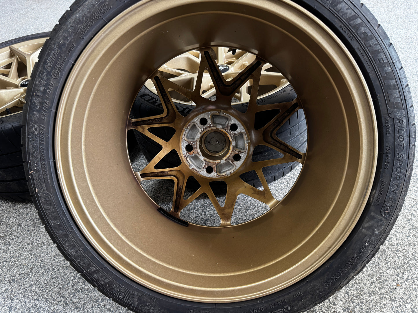 2021-2023 Mustang Mach One Wheels Bronze 19x10.5 19x11 Michelin Pilot Sports 4S
