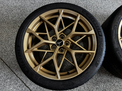 2021-2023 Mustang Mach One Wheels Bronze 19x10.5 19x11 Michelin Pilot Sports 4S