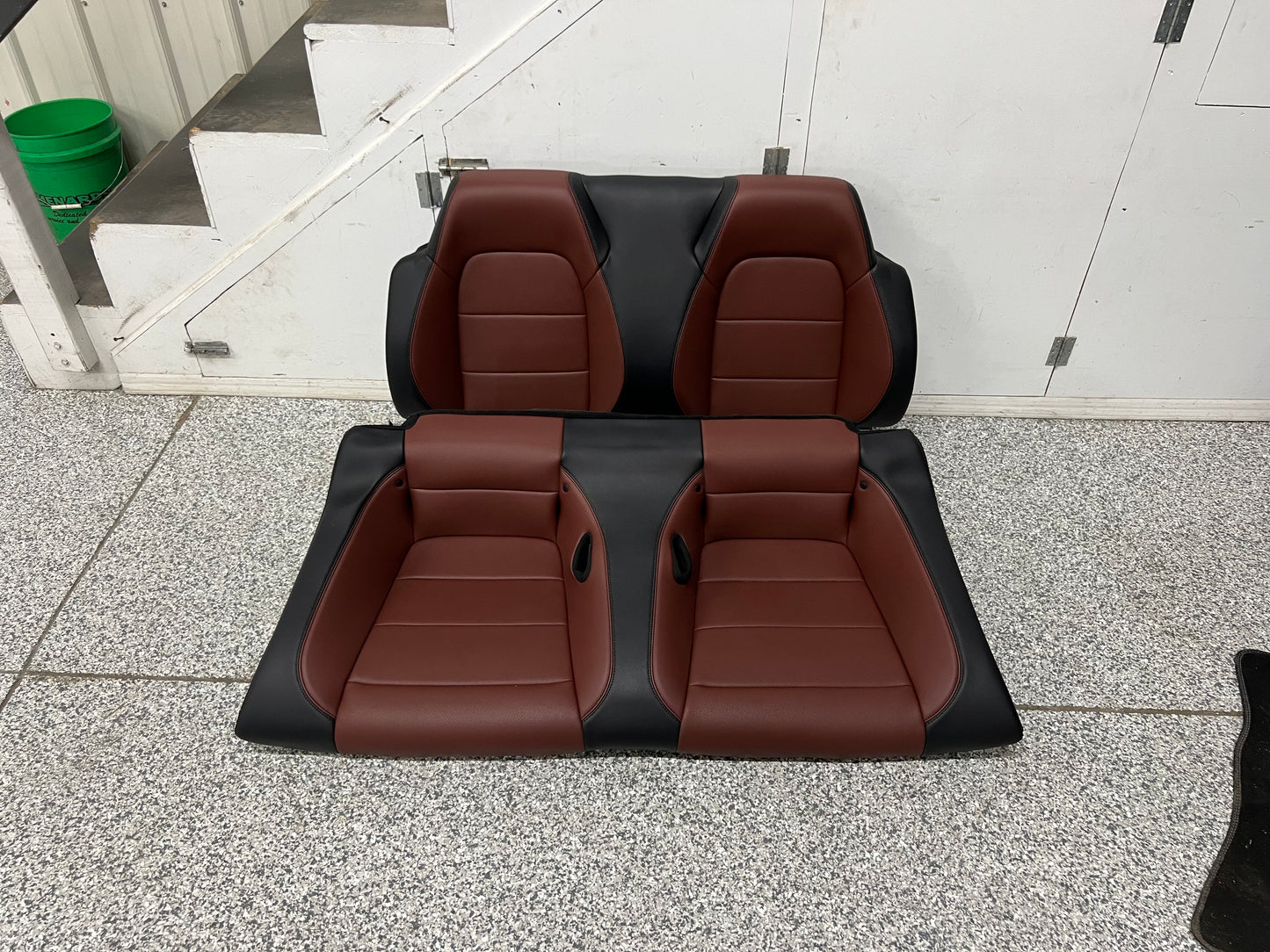 2015-2017 Mustang GT Convertible Rear Seats Saddle/Black Leather