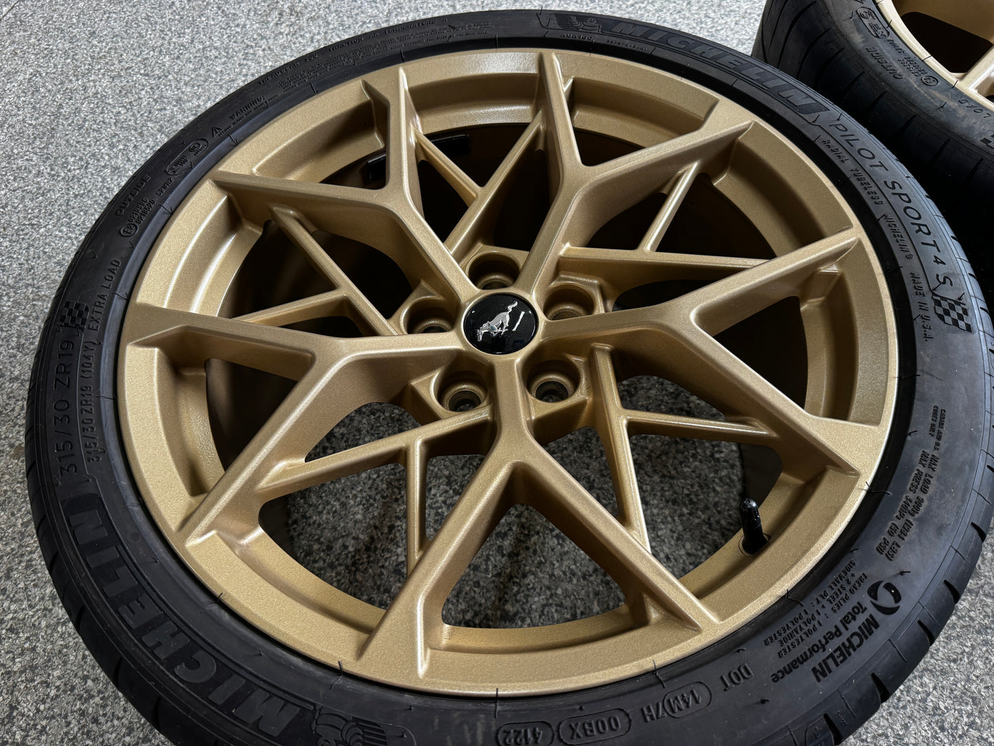 2021-2023 Mustang Mach One Wheels Bronze 19x10.5 19x11 Michelin Pilot Sports 4S