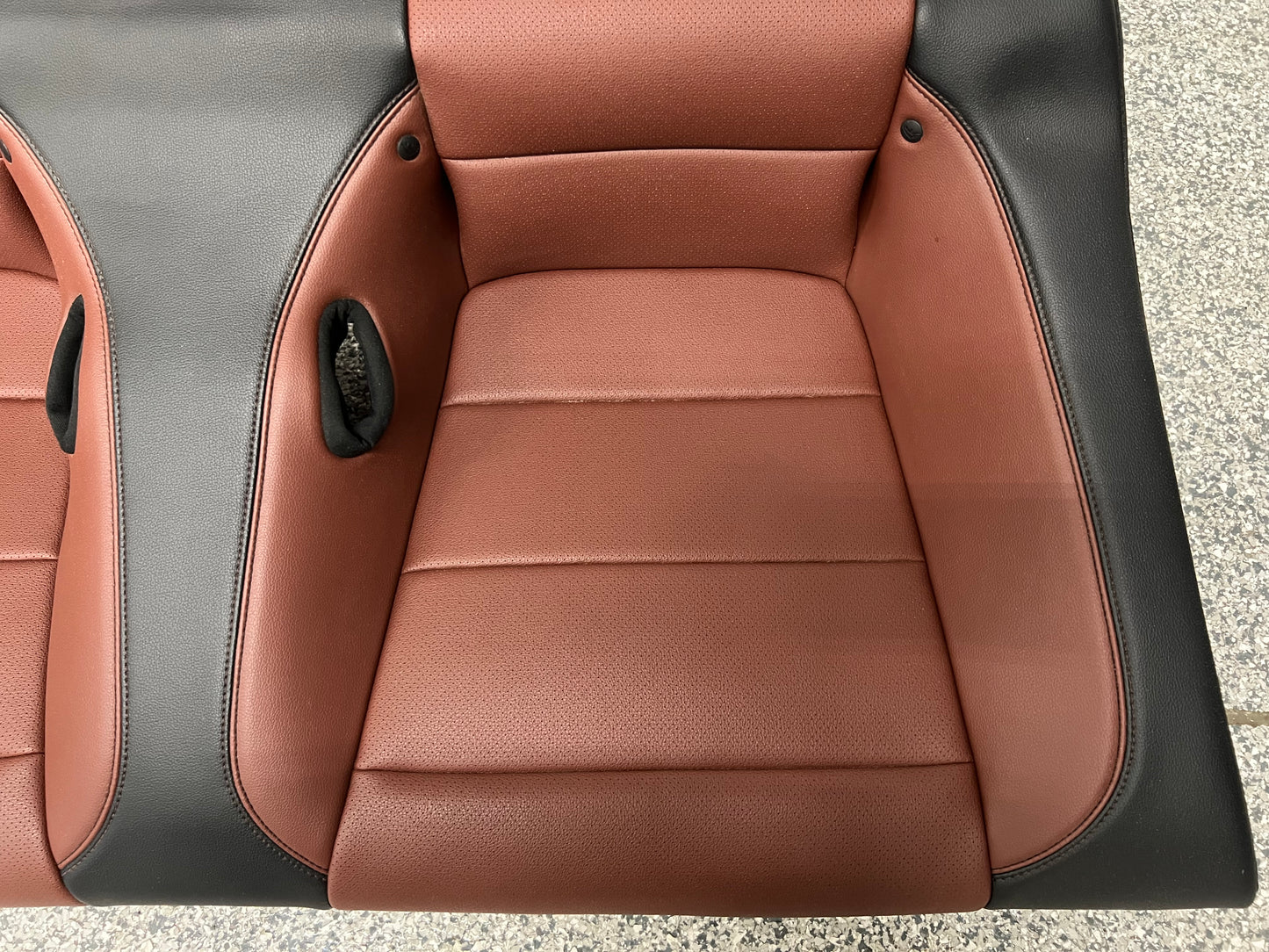 2015-2017 Mustang GT Convertible Rear Seats Saddle/Black Leather