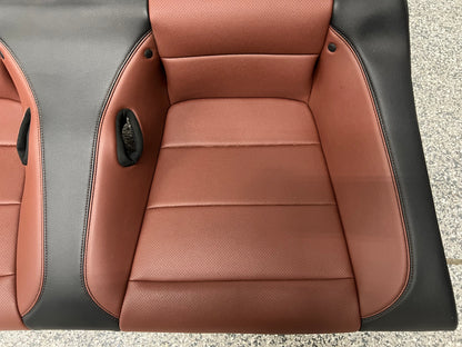 2015-2017 Mustang GT Convertible Rear Seats Saddle/Black Leather