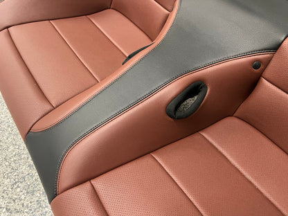 2015-2017 Mustang GT Convertible Rear Seats Saddle/Black Leather