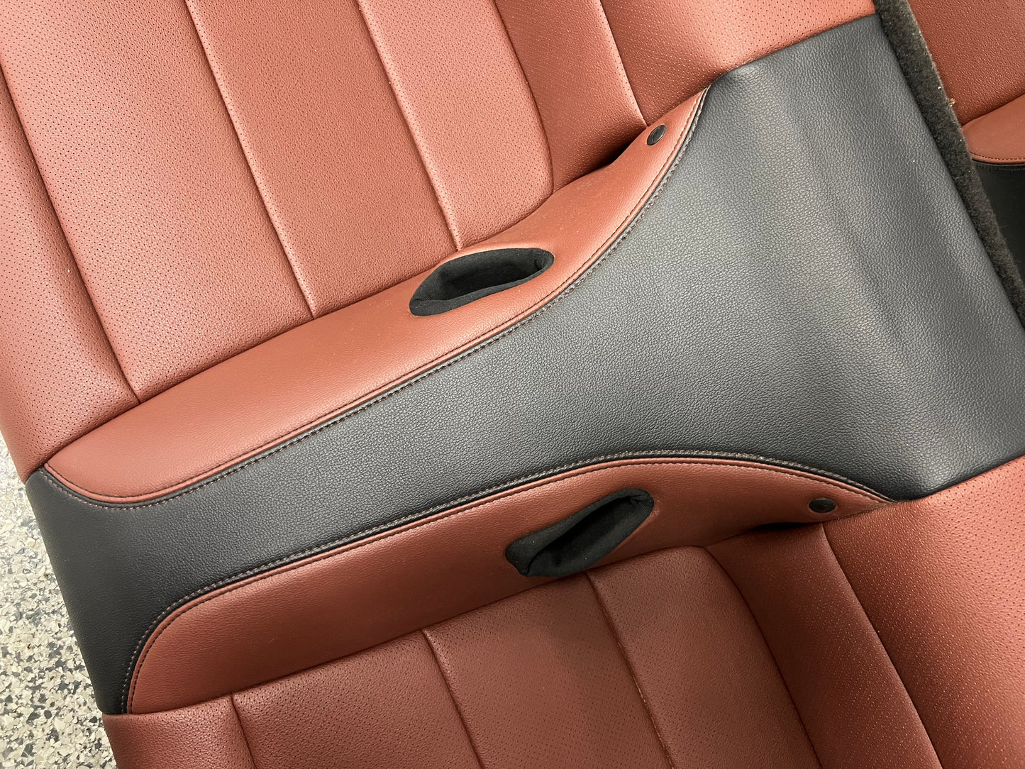 2015-2017 Mustang GT Convertible Rear Seats Saddle/Black Leather
