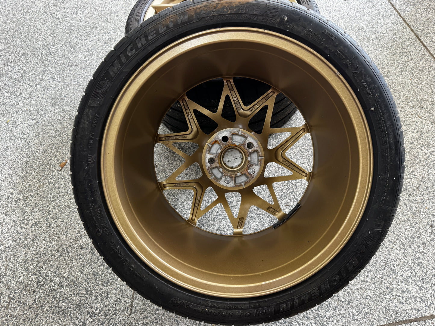 2021-2023 Mustang Mach One Wheels Bronze 19x10.5 19x11 Michelin Pilot Sports 4S