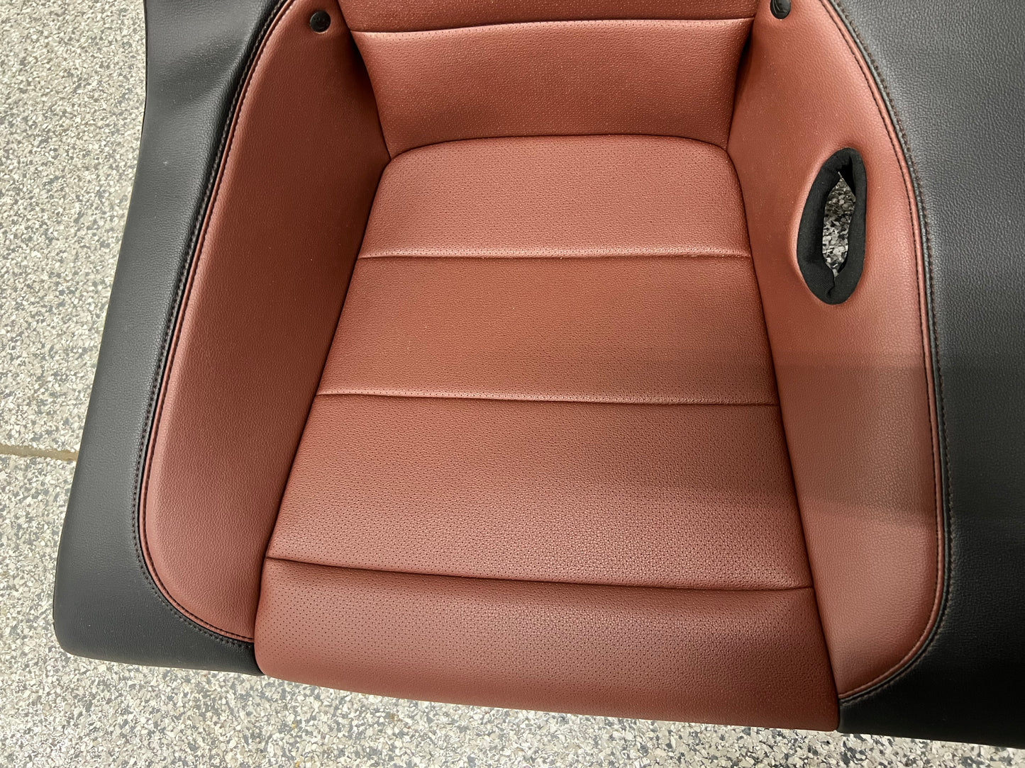 2015-2017 Mustang GT Convertible Rear Seats Saddle/Black Leather