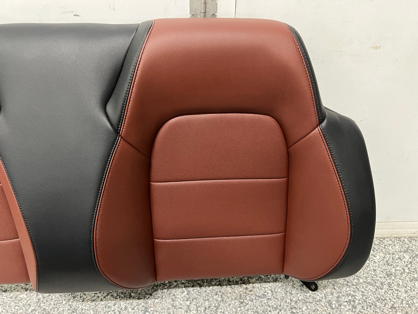 2015-2017 Mustang GT Convertible Rear Seats Saddle/Black Leather