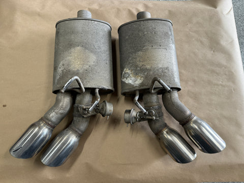 2012-2015 Chevrolet Camaro OEM Quad Tip Mufflers RH LH Pair Used