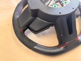 2015-2017 Mustang GT350 R Leather Suede Steering Wheel Black "Manual" - OEM