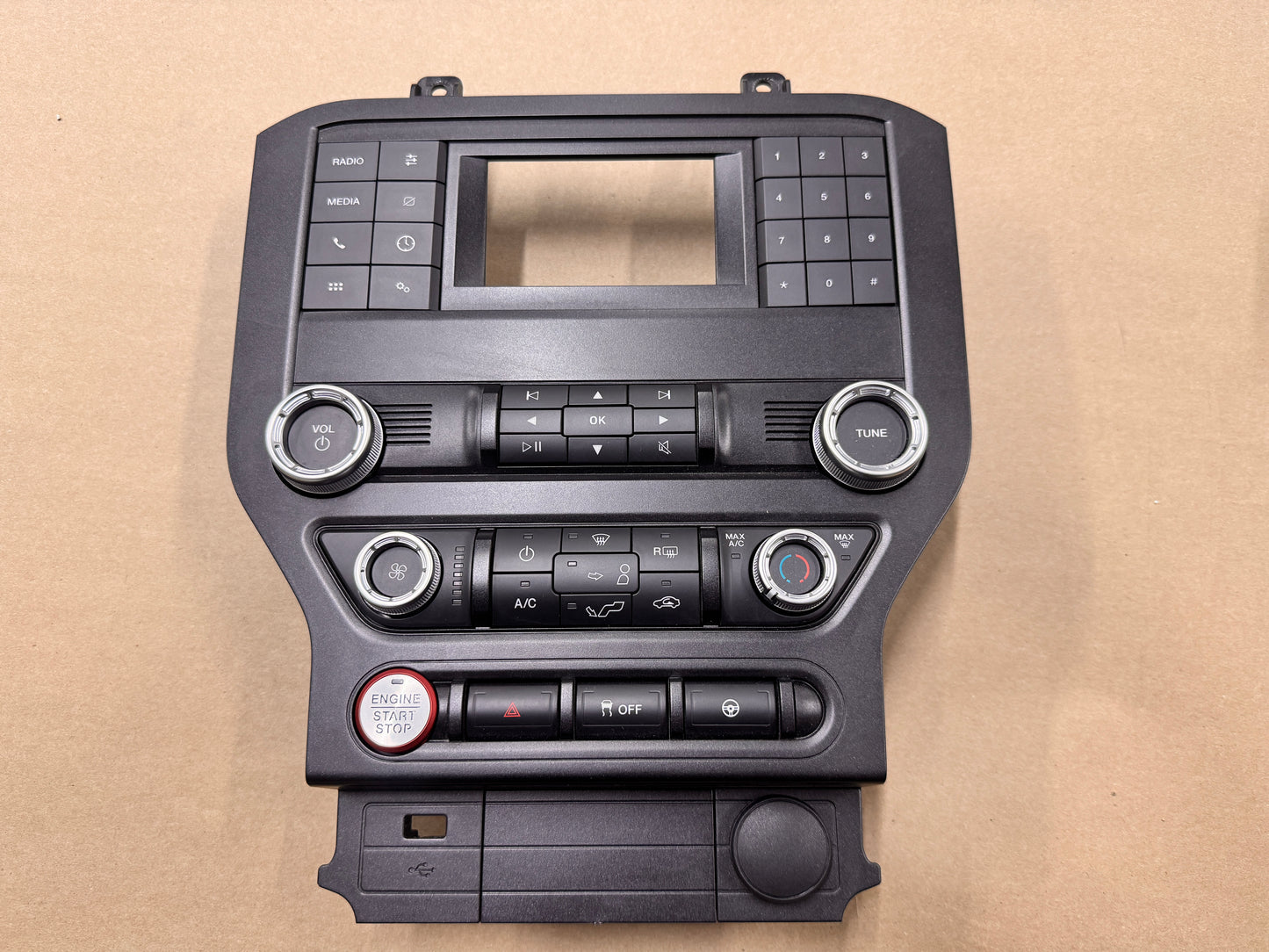 2018-2023 Ford Mustang GT Face Plate Radio Trim Piece