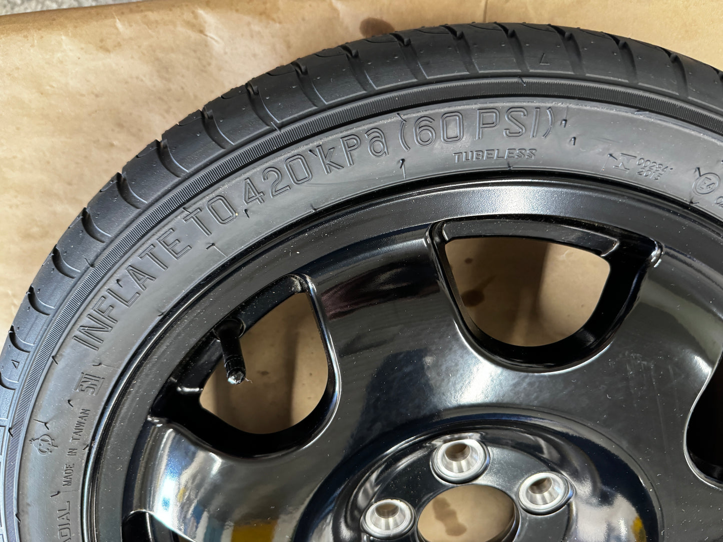 2015-2026 Ford Mustang GT Spare Tire 155/60/18 "Black"