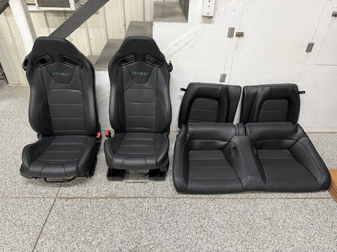 2018-2023 Ford Mustang GT Bullitt Front & Rear Recaro Seats "Green Stitch"