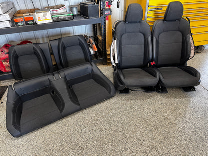 2024-2026 Ford Mustang GT Black Cloth Leather Seats Coupe