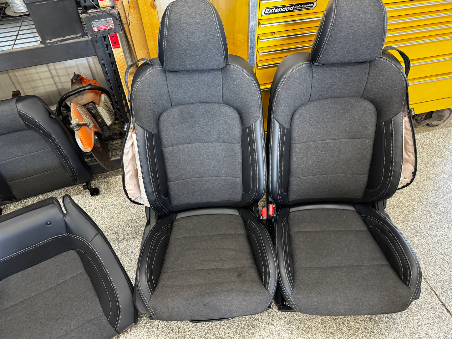2024-2026 Ford Mustang GT Black Cloth Leather Seats Coupe