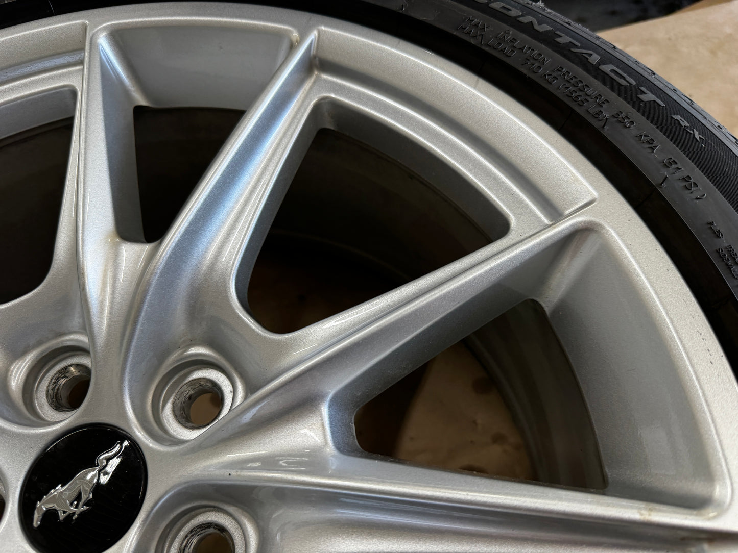 2024-2026 Ford Mustang GT 5.0 19x8.5" Wheel Rim Continental 255/40/19 - OEM