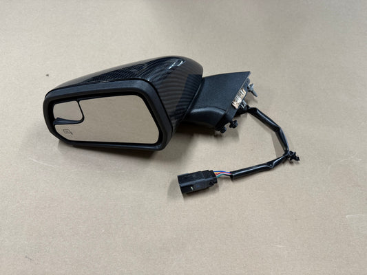 2015-2020 Ford Mustang GT LH Driver Side Mirror Heated Signal Puddle "Black"