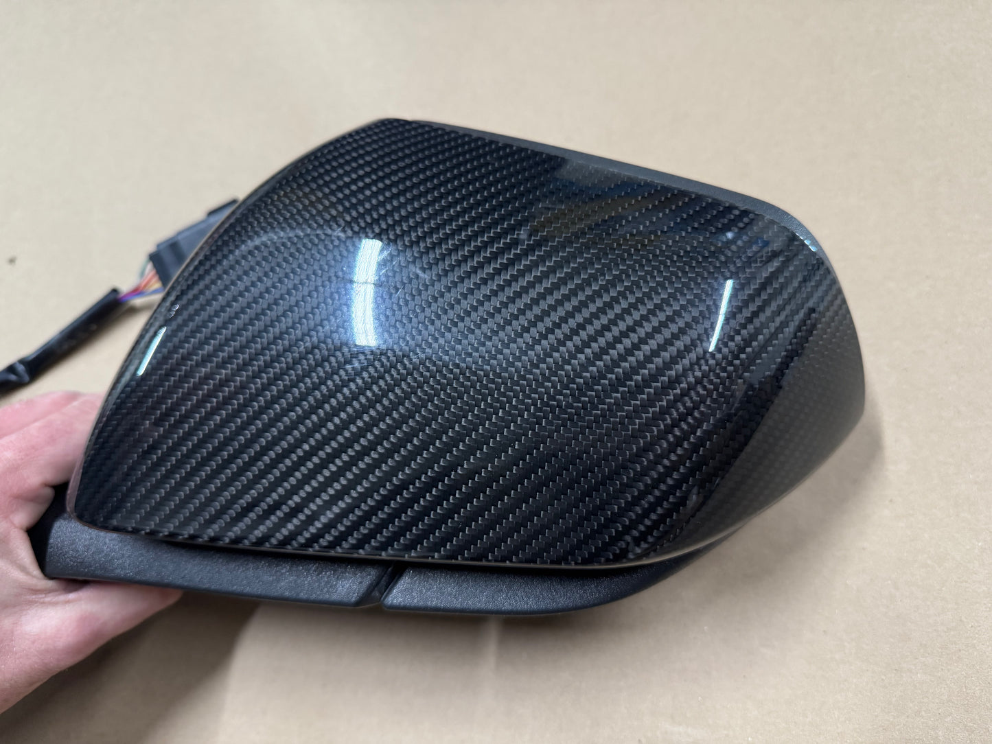 2015-2020 Ford Mustang GT LH Driver Side Mirror Heated Signal Puddle "Black"