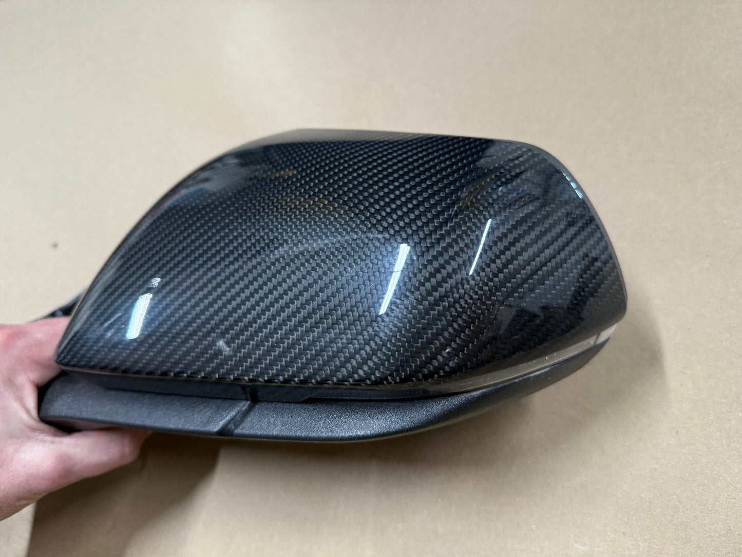 2015-2020 Ford Mustang GT LH Driver Side Mirror Heated Signal Puddle "Black"