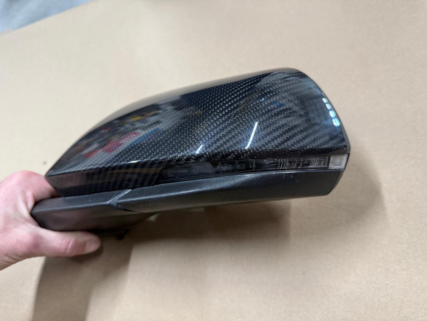 2015-2020 Ford Mustang GT LH Driver Side Mirror Heated Signal Puddle "Black"