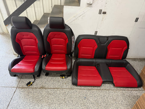 2016-2024 Chevrolet Camaro SS Front & Rear Seats Black/Red Leather
