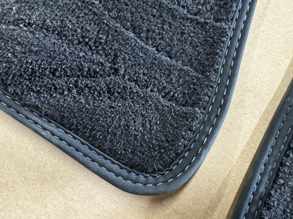 2024-2026 Ford Mustang Dark Horse Front Floor Mats Carpet "Blue Stitch"
