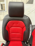 2016-2024 Chevrolet Camaro SS Front & Rear Seats Black/Red Leather