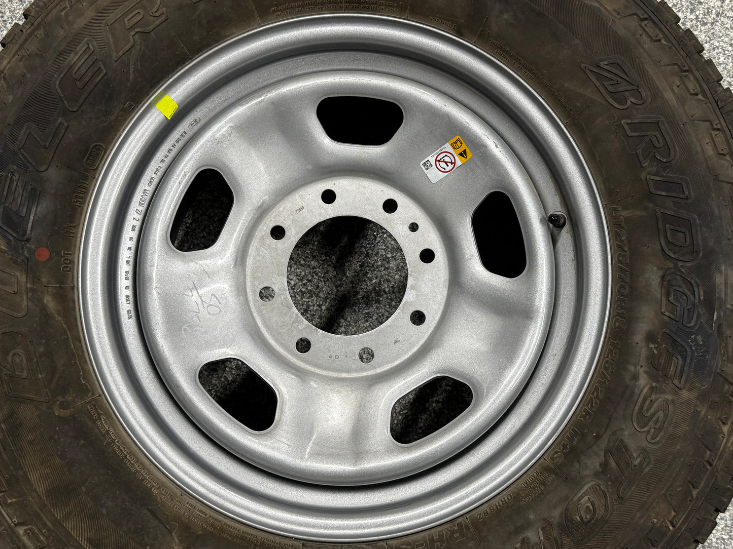 2023-2025 F-250 F-350 Super Duty 6.7 Spare Tire Bridgestone 275/70/18