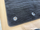 2015-2023 Ford Mustang Black Front Floor Mats Carpet "Grey Stitch"