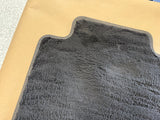 2015-2023 Ford Mustang Black Front Floor Mats Carpet "Grey Stitch"