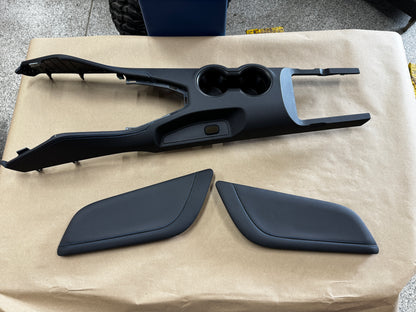 2024-2026 Ford Mustang Dark Horse Center Console Top Leather Wrapped Blue Stitch