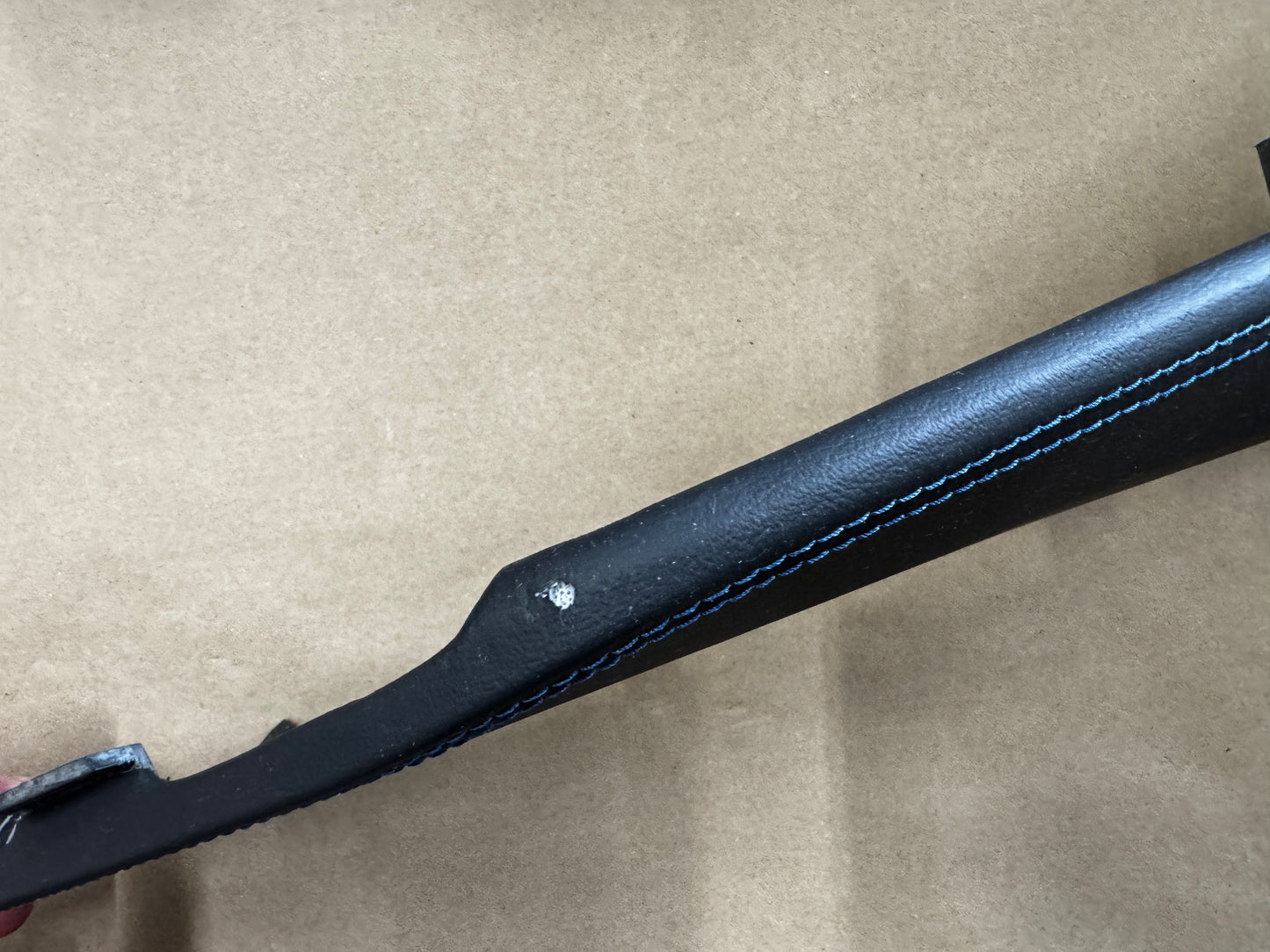 2024-2026 Ford Mustang Dark Horse Center Console Top Leather Wrapped Blue Stitch
