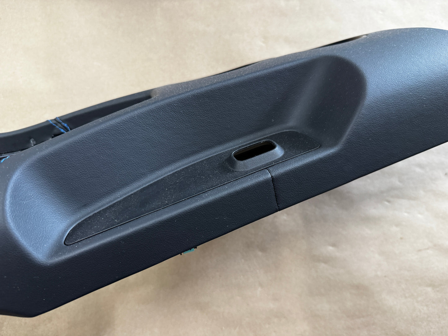 2024-2026 Ford Mustang Dark Horse Center Console Top Leather Wrapped Blue Stitch