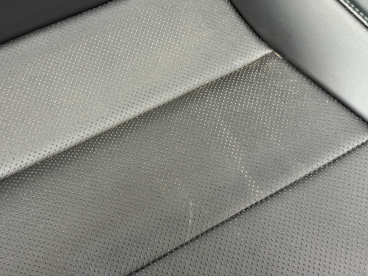 2019-2020 Ford Mustang GT Bullitt Coupe Rear Seats Black Leather "Green Stitch"