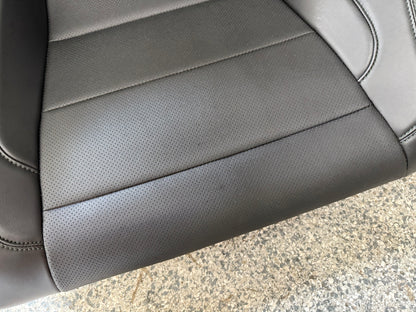 2019-2020 Ford Mustang GT Bullitt Coupe Rear Seats Black Leather "Green Stitch"