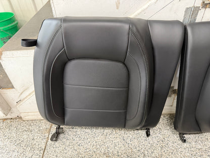 2019-2020 Ford Mustang GT Bullitt Coupe Rear Seats Black Leather "Green Stitch"