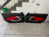 2016-2024 Chevrolet Camaro SS Coupe RH LH Pair Door Panels Black/Red Leather
