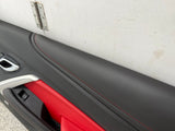 2016-2024 Chevrolet Camaro SS Coupe RH LH Pair Door Panels Black/Red Leather
