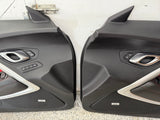 2016-2024 Chevrolet Camaro SS Coupe RH LH Pair Door Panels Black/Red Leather