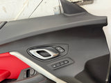 2016-2024 Chevrolet Camaro SS Coupe RH LH Pair Door Panels Black/Red Leather