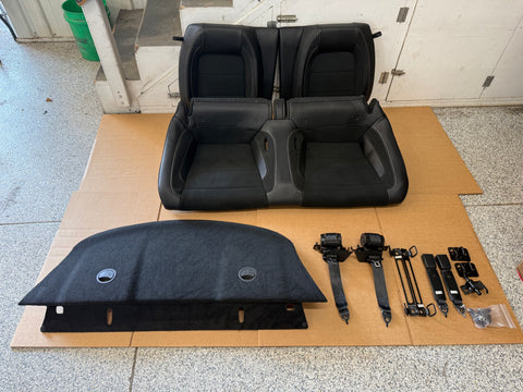 2020-2022 Mustang GT500 Rear Upper Lower Seats Black Suede Accents Hardware Belt